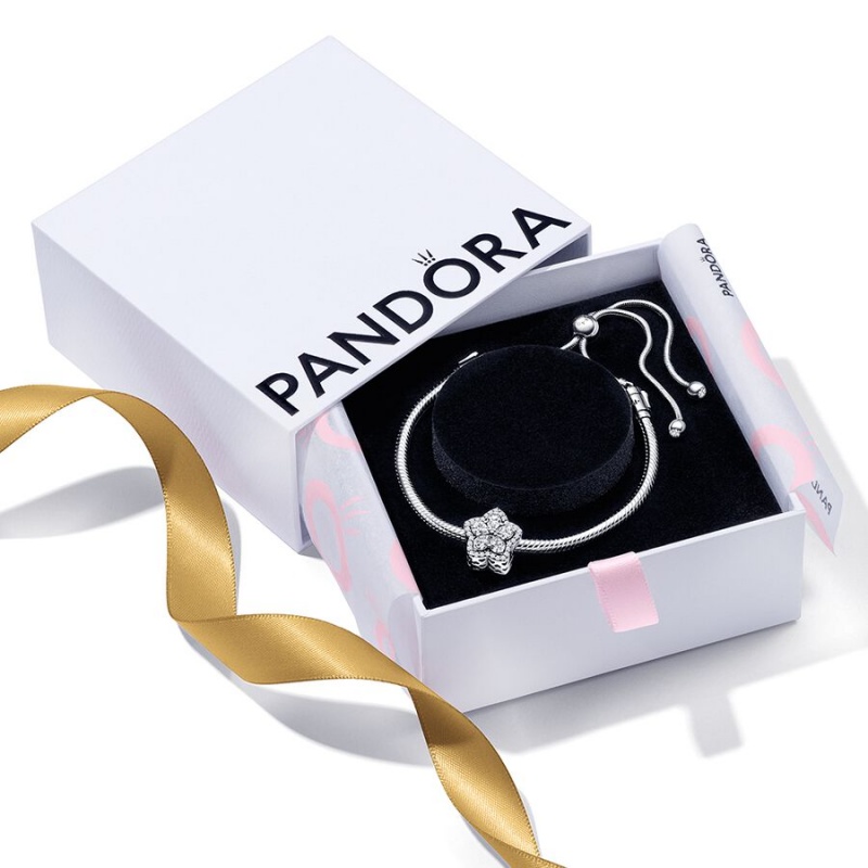 Pandora Sparkling Snowflake Charm Bracelets Multicolor | 50198-GVSR