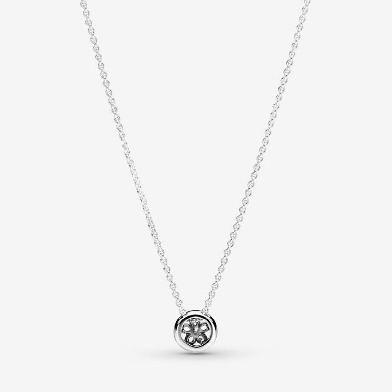 Pandora Sparkling Snowflake Collier Pendant Necklaces Sterling silver | 80564-YQNX