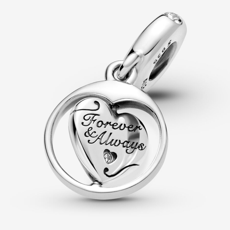 Pandora Spinning Forever & Always Soulmate Dangle Charms Sterling silver | 51327-VYOS