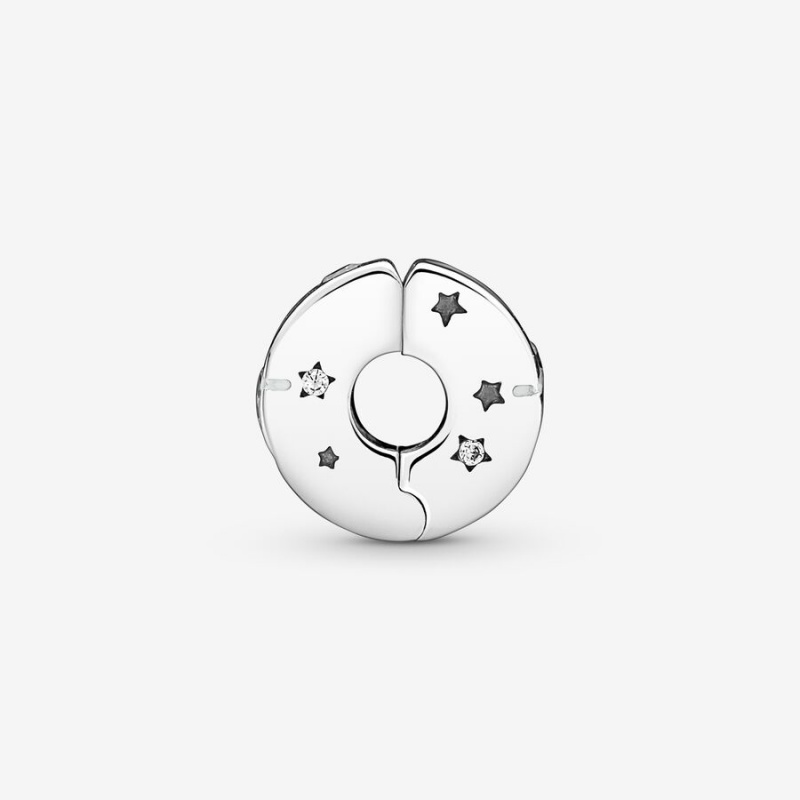 Pandora Stars & Galaxy Clip Clips Sterling silver | 69271-WZIS