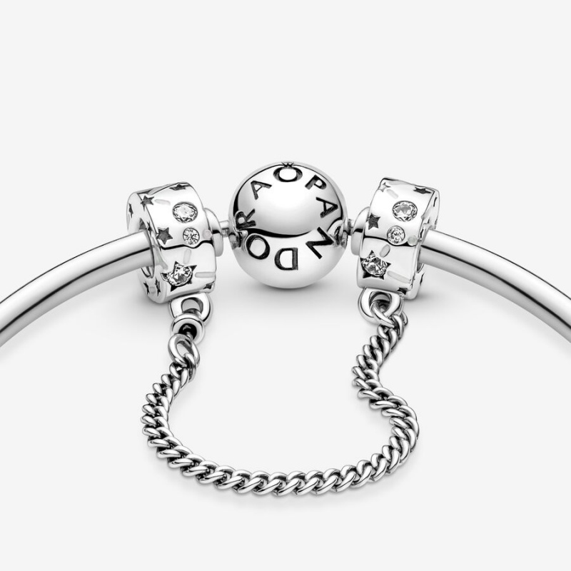 Pandora Stars & Galaxy Safety Chains Sterling silver | 84059-MPJU