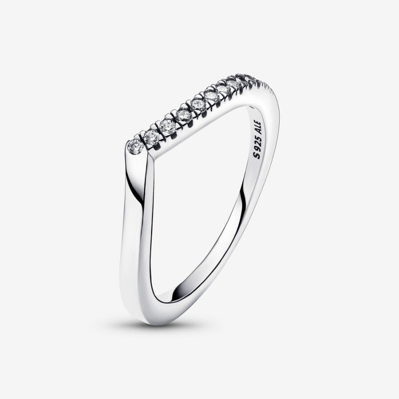Pandora Timeless Wish Half Sparkling Stackable Rings Sterling silver | 97015-IYTN