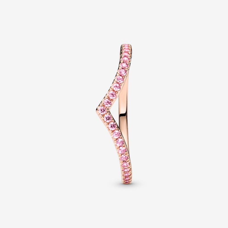 Pandora Timeless Wish Sparkling Pink Stackable Rings Rose gold plated | 03481-TKNL