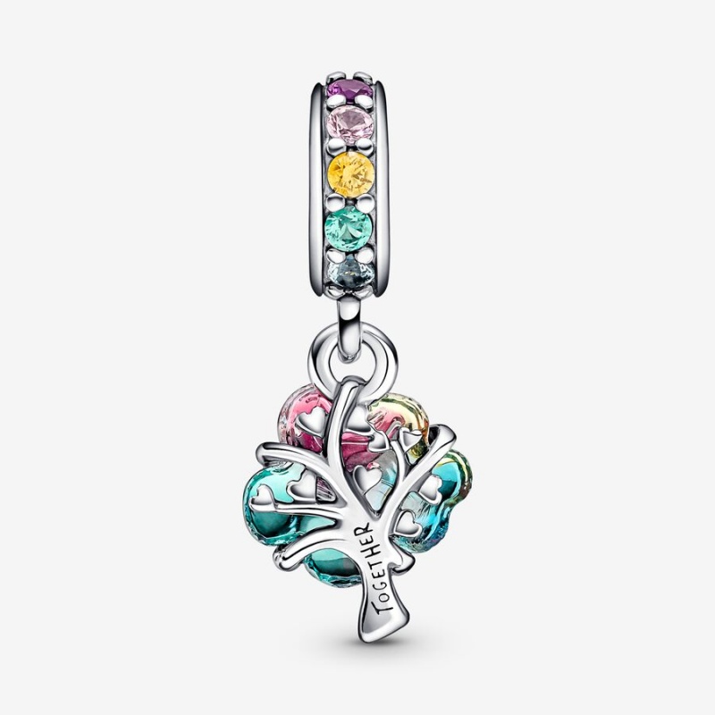 Pandora Togetherness Tree Murano Glass Dangle Charms Sterling silver | 49537-UPHZ