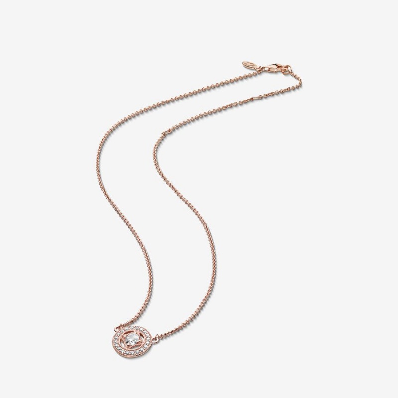 Pandora Vintage Circle Collier Chain Necklaces Rose gold plated | 54036-WLJA