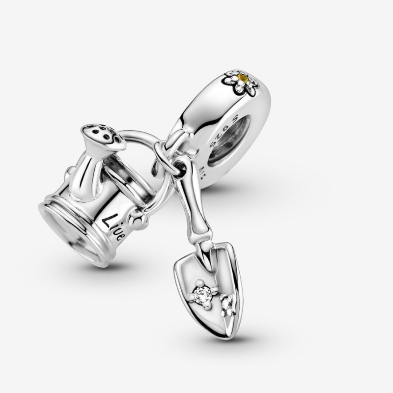 Pandora Watering Can & Trowel Dangle Charms Sterling silver | 97162-JINS
