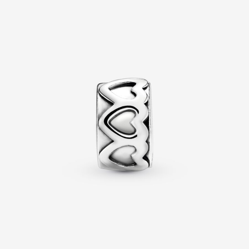 Pandora of Hearts Clip Clips Sterling silver | 73510-EOAL