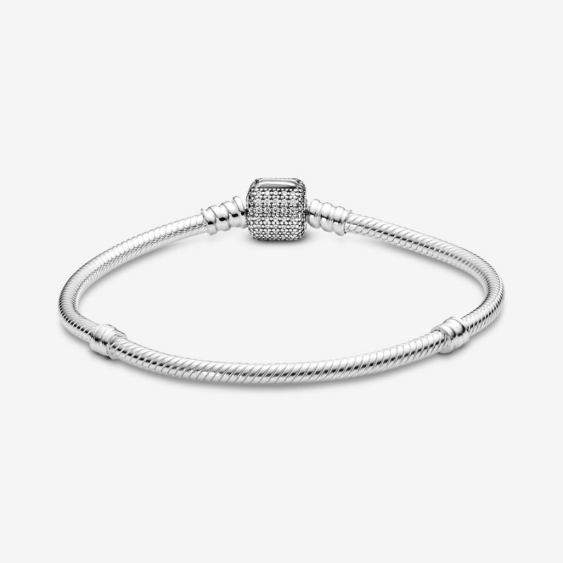Pandora with Signature Clasp Charm Bracelets Sterling silver | 45703-FHBT